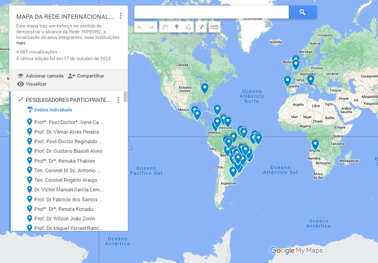 MAPA DA REDE RIPERC