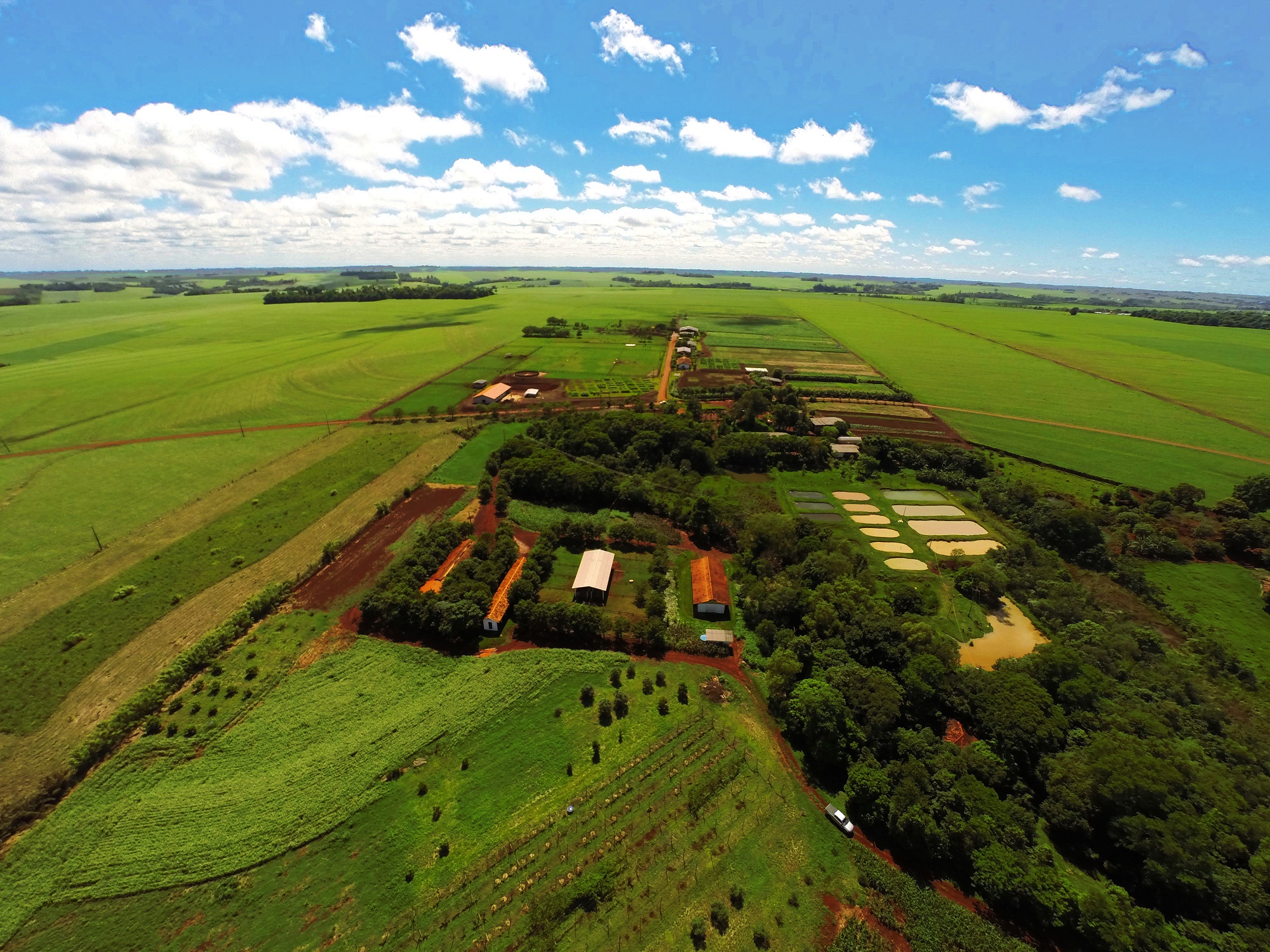 Imagem aérea da Fazendinha Guará