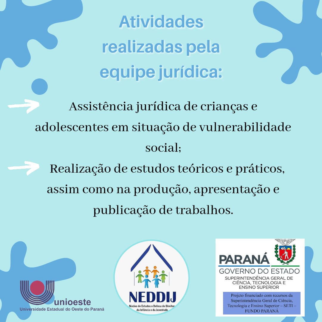 Atividades jurídicas realizadas