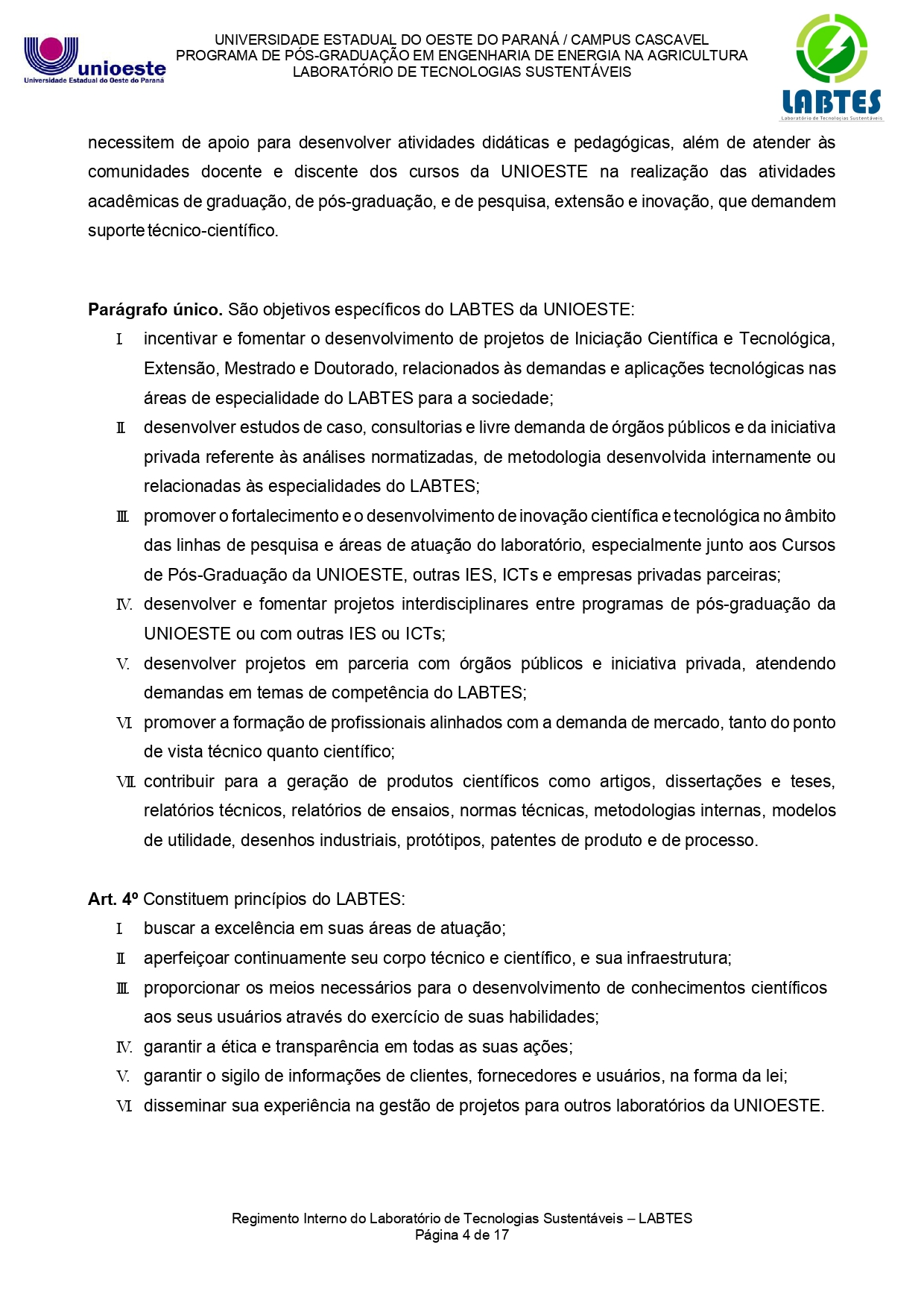 REGIMENTO INTERNO LABTES Versão atual 01 page 0004