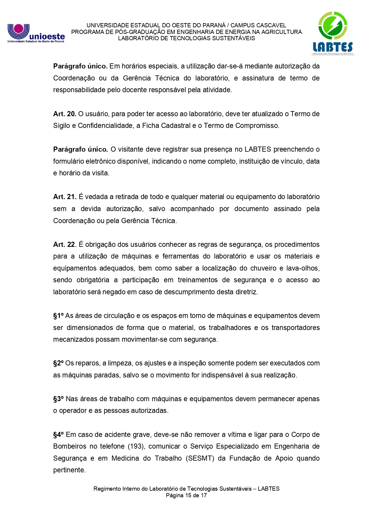 REGIMENTO INTERNO LABTES Versão atual 01 page 0015