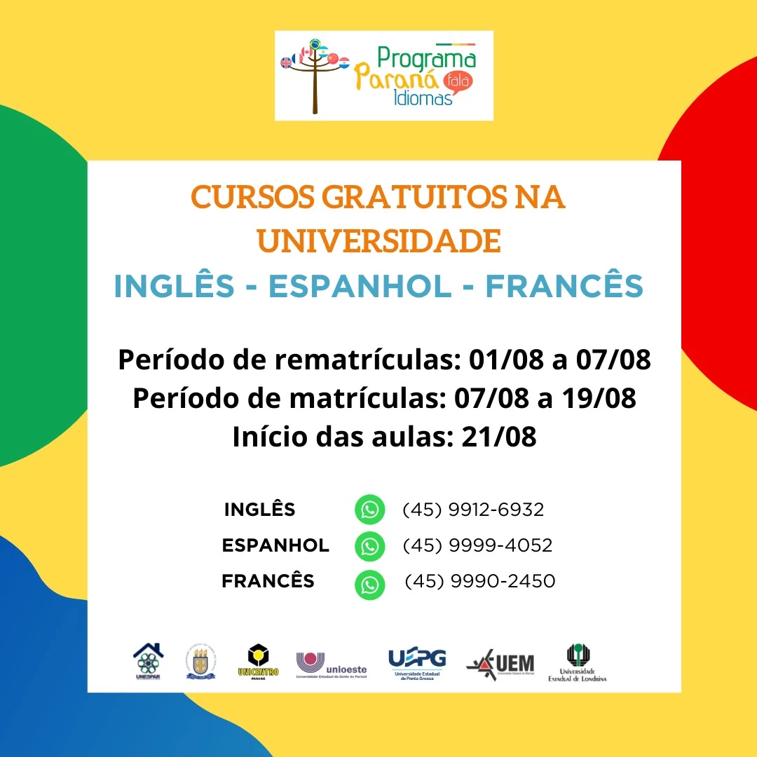 Unioeste: Paraná fala Inglês abre inscrições para curso de conversação -  Unioeste