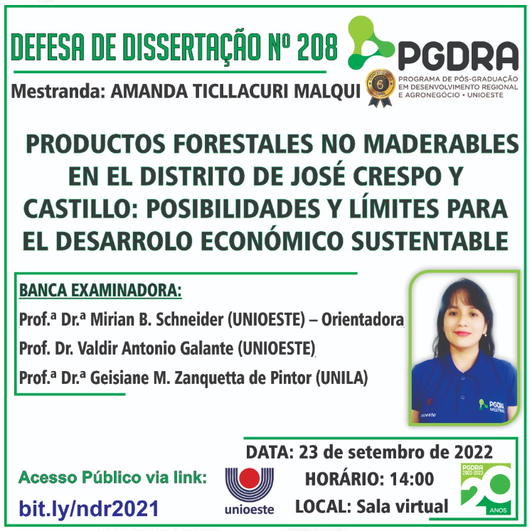 Banner Defesa Dissertacao Amanda Ticllacuri Malqui