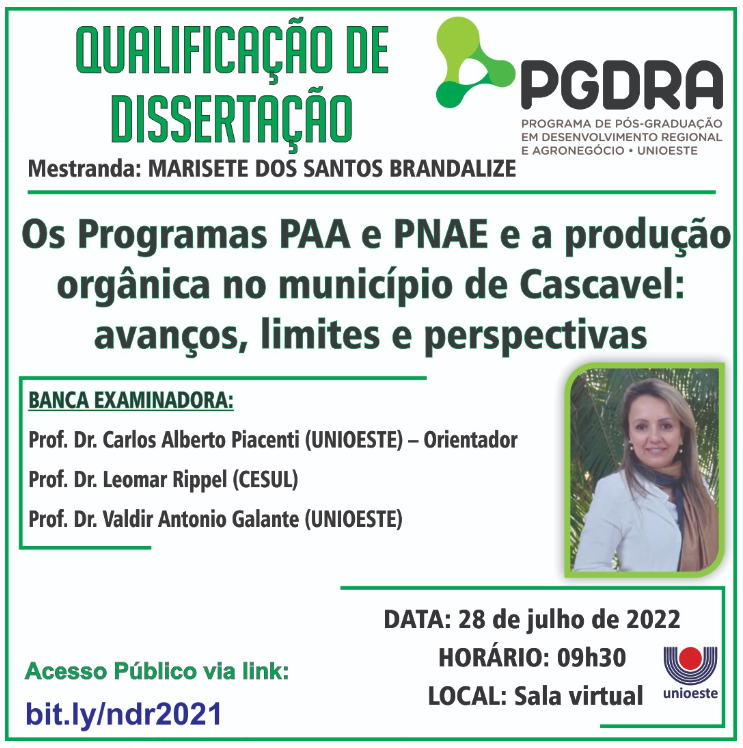 Banner Qualificacao Marisete dos Santos Brandalize