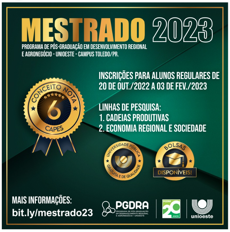 Banner Selecao aluno regular Mestrado Turma 2023