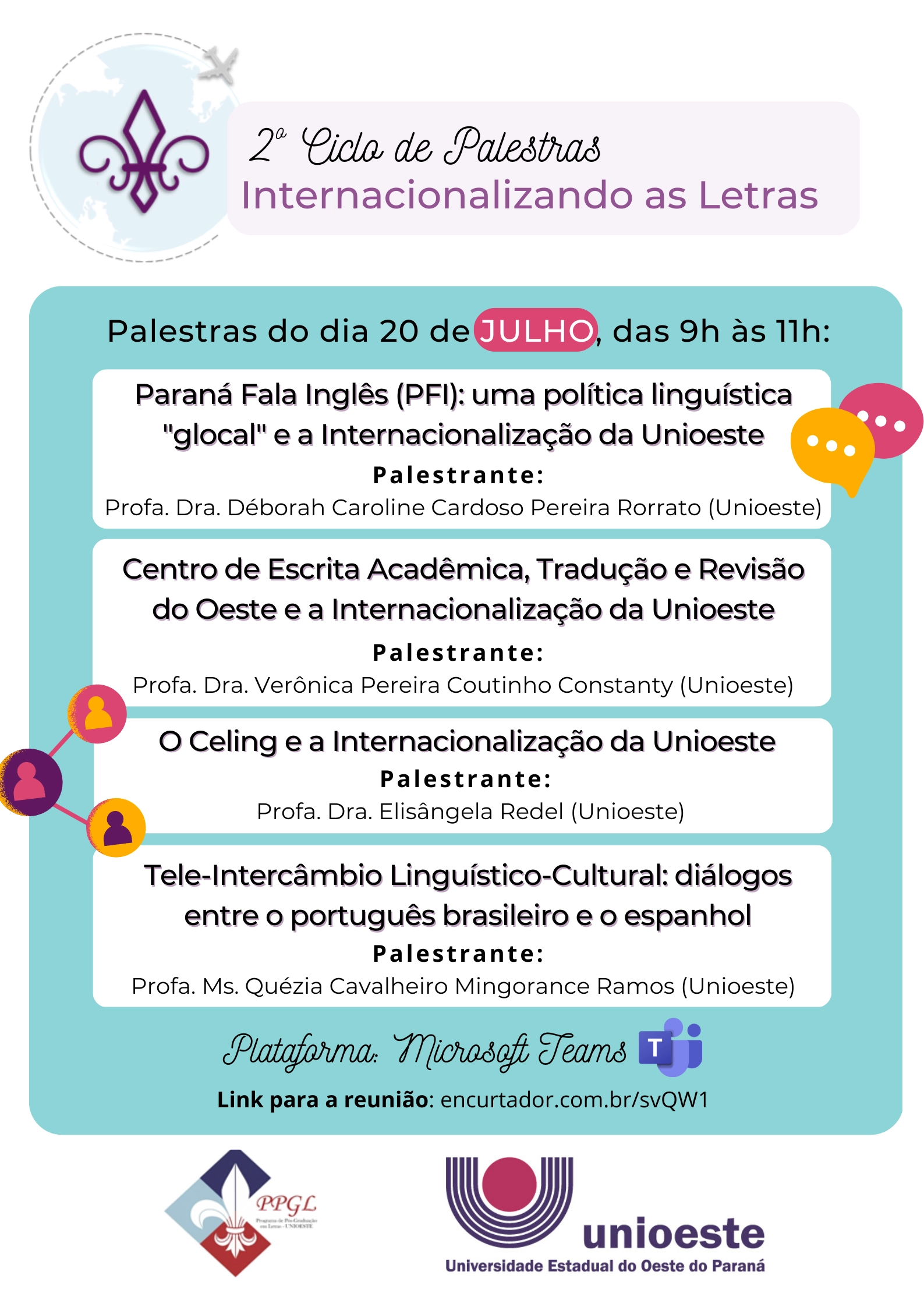 Palestra 20 de julho PELO TEAMS