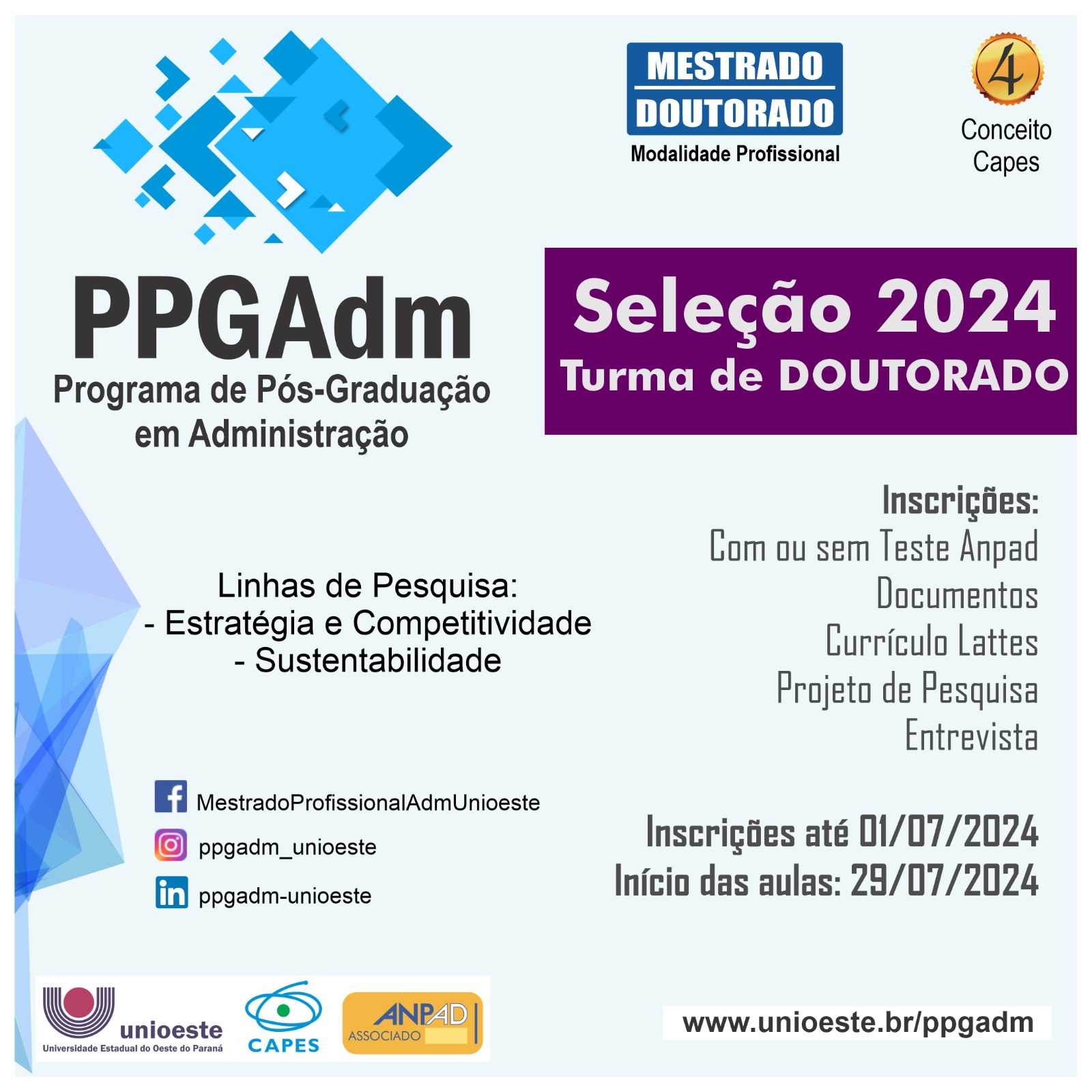 Doutorado Prorrogacao Inscricoes 2024