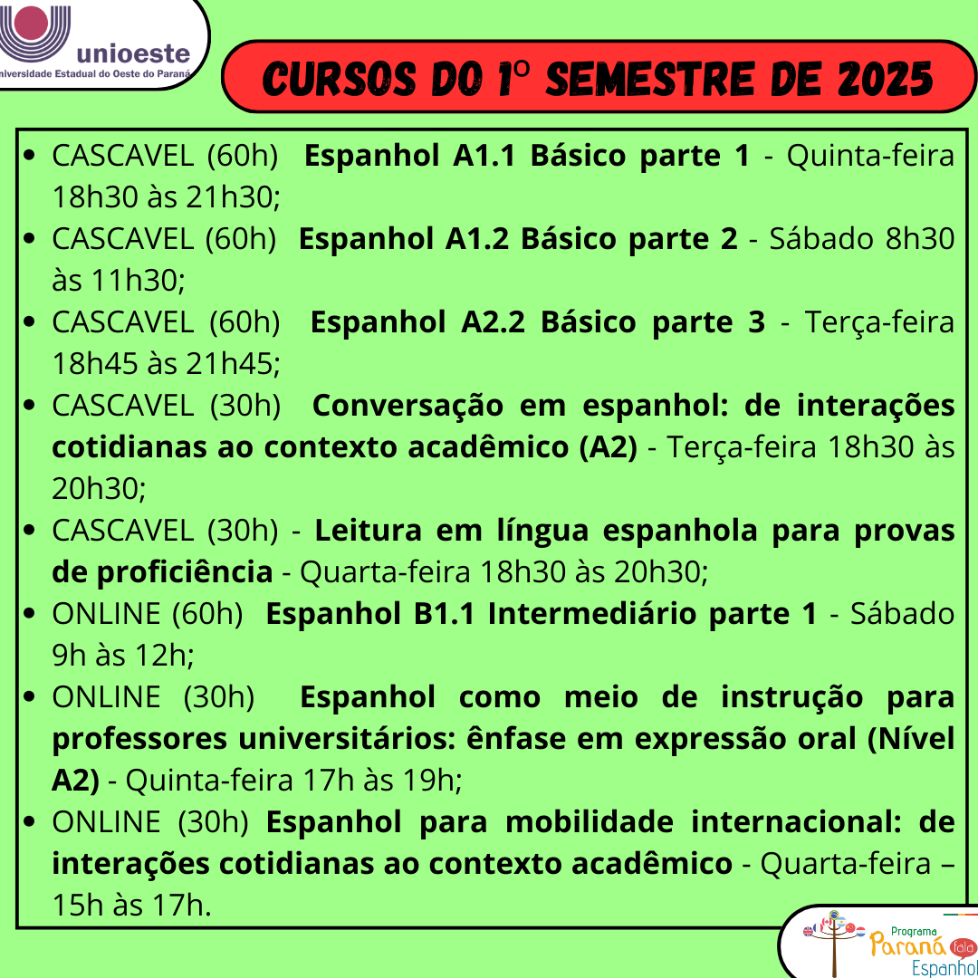 CURSOS 2025.1 2