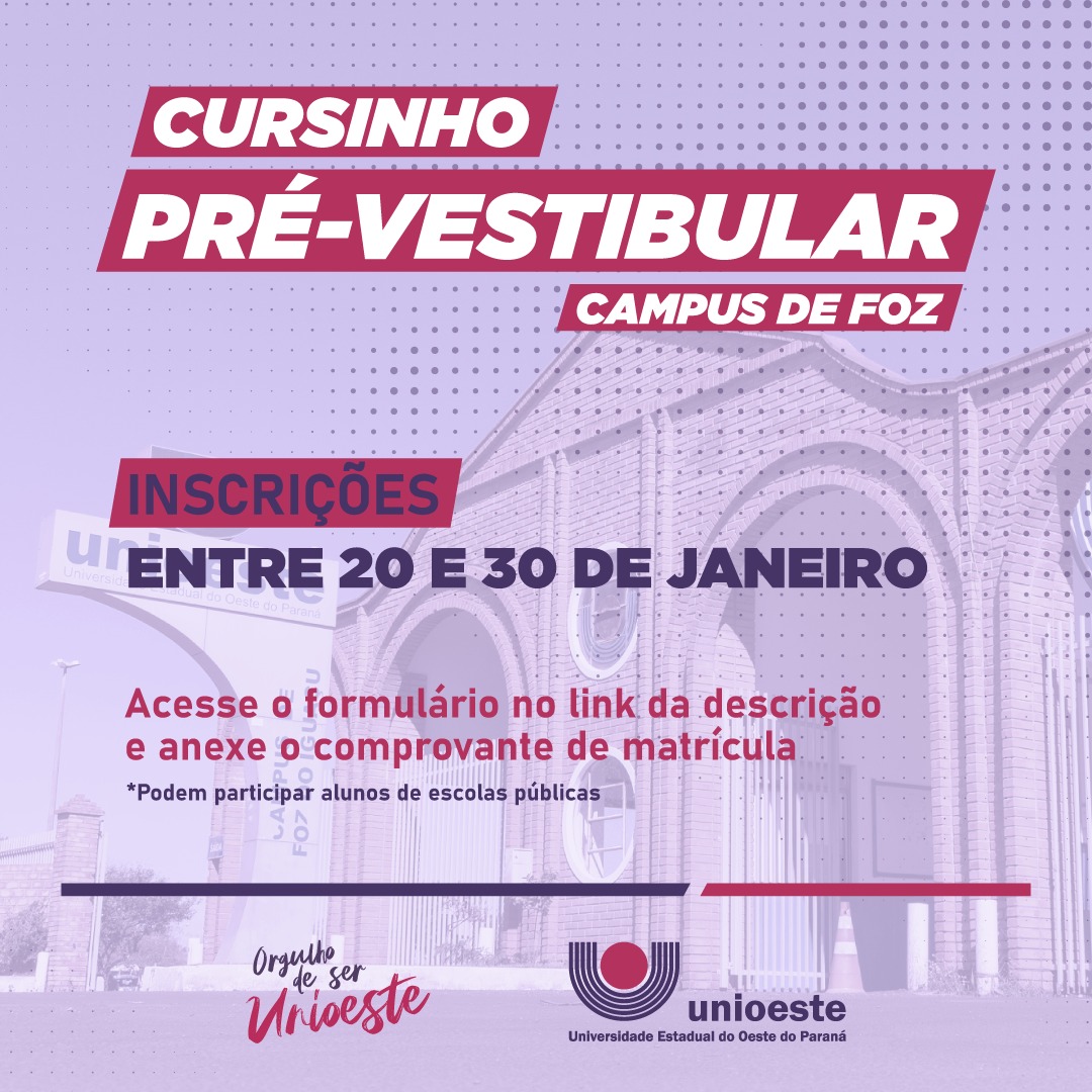 Inscrições para cursinho pré-vestibular gratuito da ONG Em Ação