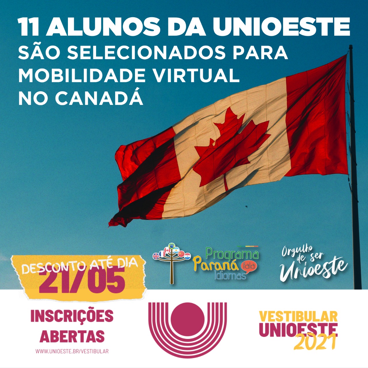 11 alunos da Unioeste são selecionados para mobilidade virtual com o Canadá