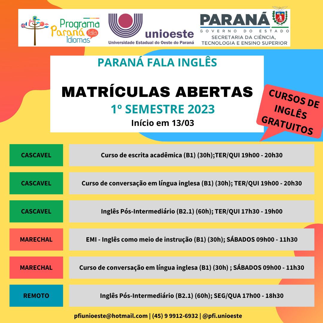 Curso de Inglês com ênfase em conversação está com inscrições abertas -  Campus Feliz