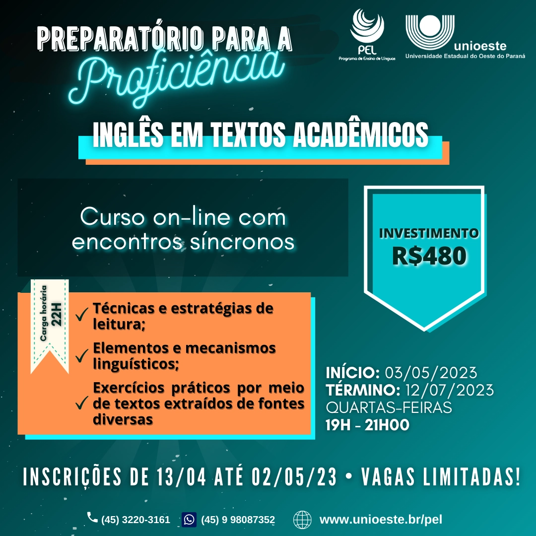 Unioeste: Paraná fala Inglês abre inscrições para curso de conversação -  Unioeste