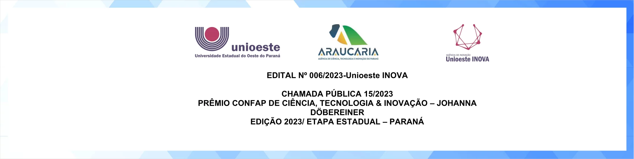 Edital nº 006/2023-Unioeste INOVA