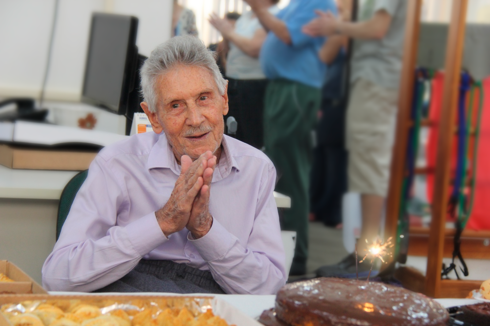 Paciente completou 101 anos com muita disposição e disciplina / Crédito: Liliane Dias 